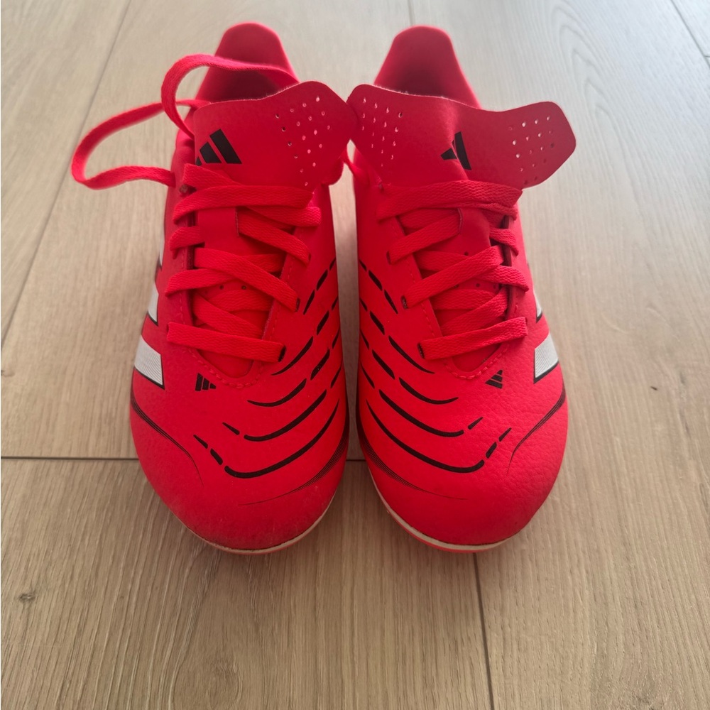 Adidas Predator Red Youth Soccer Cleats.